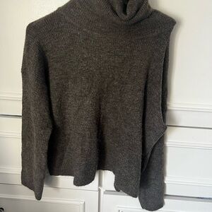 Women's Brown Turtleneck Sweater